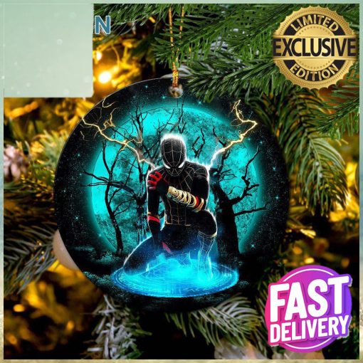 Spider Man Black Suit No Way Home Moonlight 2023 Holiday Gifts Christmas Decorations Ornament