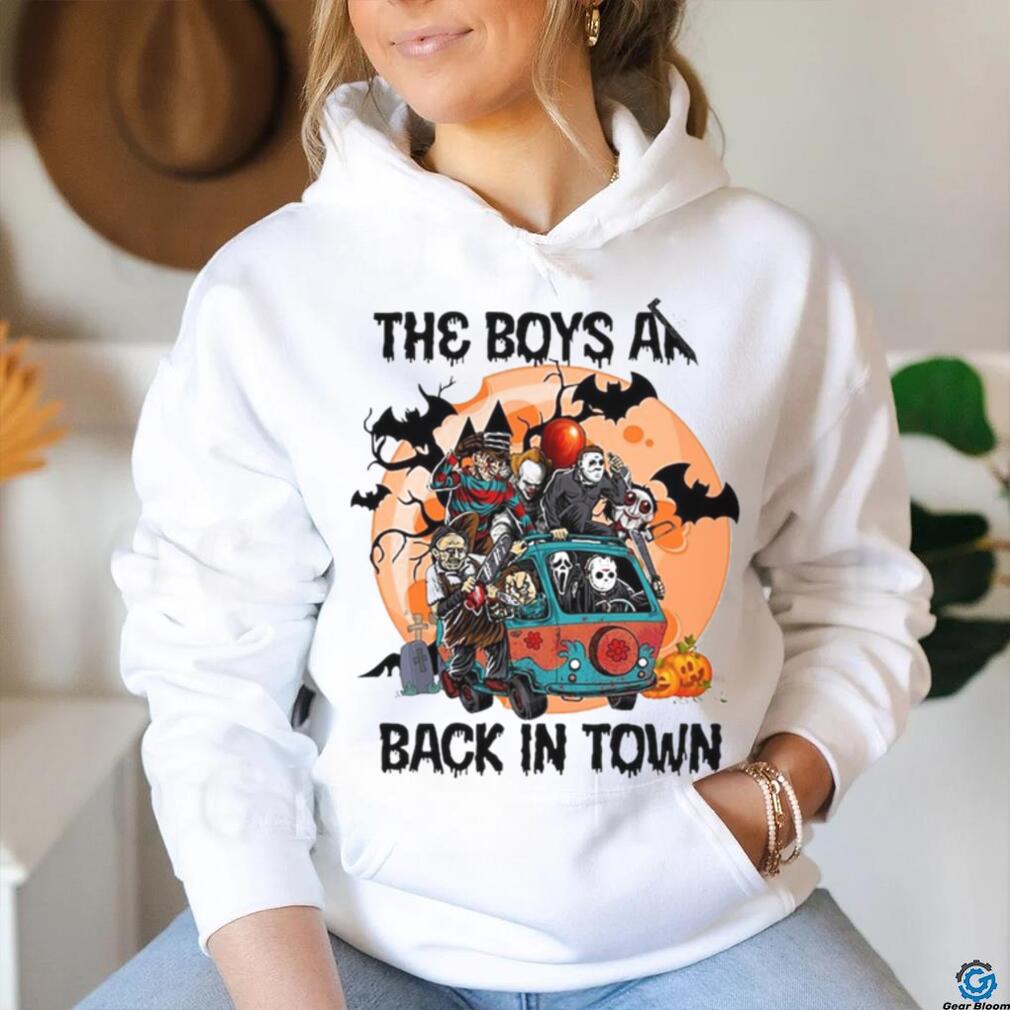 Spooky Halloween Bus Shirt, Spooky Season Horror Movie Characters Shirt Spooky Halloween Bus Shirt, Spooky Season Horror Movie Characters Shirt