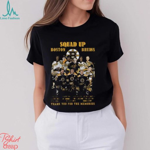 Squad Up Boston Bruins Thank You For The Memories Signatures t shirt