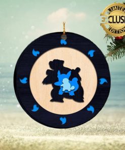 Squirtle Evolution Pokemon Xmas Custom Name Christmas Tree Decorations Ornament