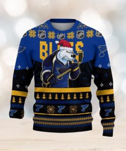 St Louis Blues Funny Ugly Christmas Sweater Angry For Men And Women Custom Name Gift Fans