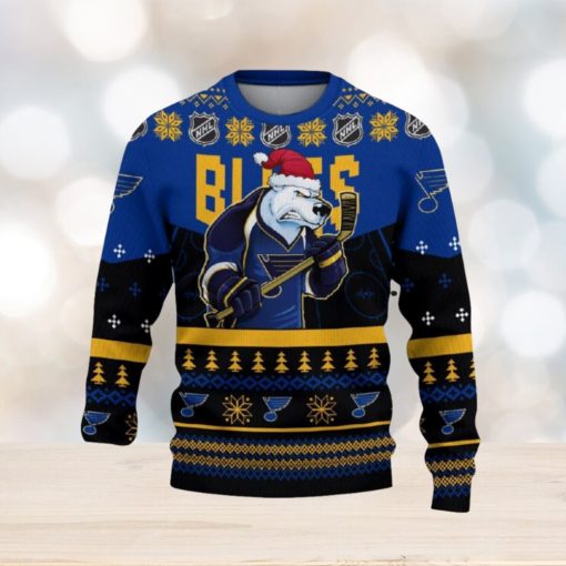 St Louis Blues Funny Ugly Christmas Sweater Angry For Men And Women Custom Name Gift Fans