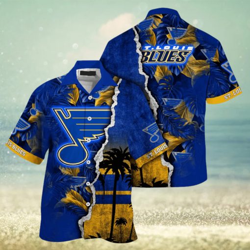 St. Louis Blues NHL Hawaiian Shirt Custom Tan Lines Aloha Shirt