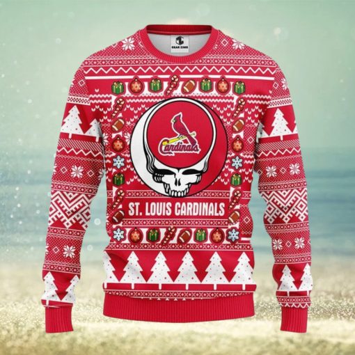 St. Louis Cardinals Grateful Dead Ugly Christmas Sweater Xmas Christmas Holiday Gift For Fans