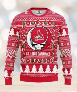 St. Louis Cardinals Grateful Dead Ugly Christmas Sweater Xmas Christmas Holiday Gift For Fans