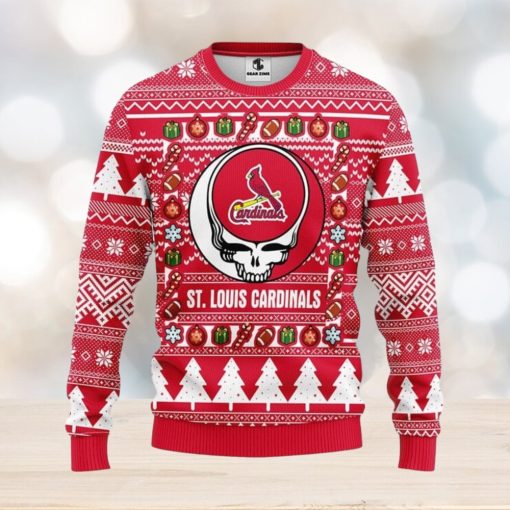 St. Louis Cardinals Grateful Dead Ugly Christmas Sweater Xmas Christmas Holiday Gift For Fans