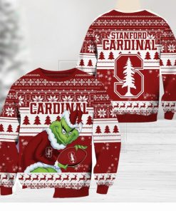 Stanford Cardinal NCAA Grinch Hug Logo Ugly Christmas Sweater Special Christmas Gift For Fans