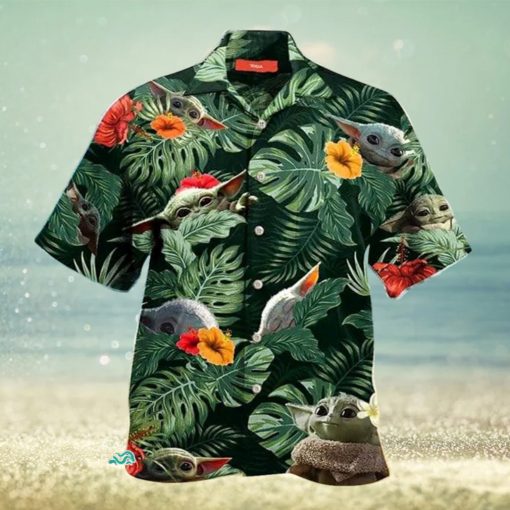 Star Wars Baby Yoda Floral Summer Holiday Family Aloha Hawaiian Beach Shirt