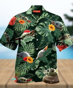 Star Wars Baby Yoda Floral Summer Holiday Family Aloha Hawaiian Beach Shirt