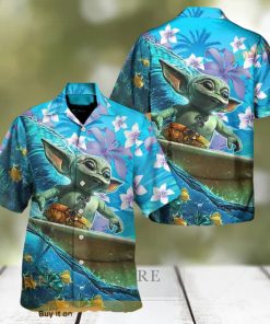 Star Wars Baby Yoda Surfing Hawaii Shirt