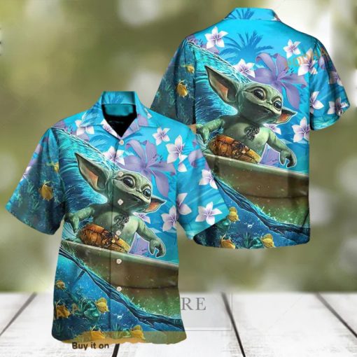 Star Wars Baby Yoda Surfing Hawaii Shirt