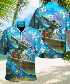 Star Wars Baby Yoda Surfing Hawaii Shirt