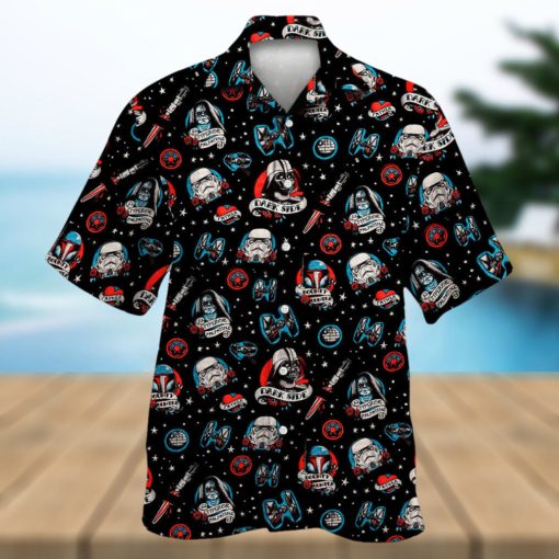 Star Wars Darth Vader Storm Trooper Dark Side Black Hawaiian Shirt