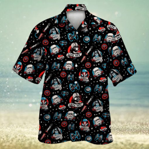 Star Wars Darth Vader Storm Trooper Dark Side Black Hawaiian Shirt