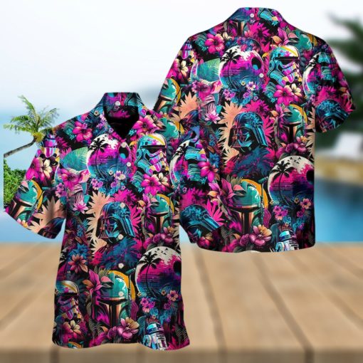 Star Wars Synthwave Hawaiian Shirt