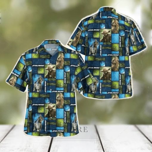 Star Wars Yoda C3p0 And R2d2 Tropical Hawaiian Shirt