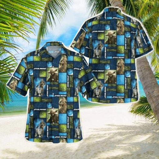 Star Wars Yoda C3p0 And R2d2 Tropical Hawaiian Shirt