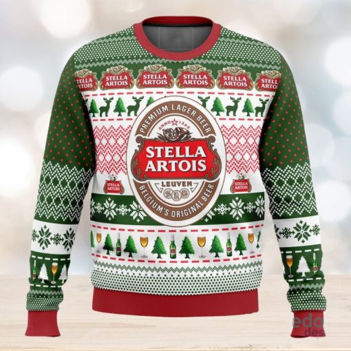 Stella Artois 3D Ugly Christmas Sweater Christmas Gift Ideas Party Gift