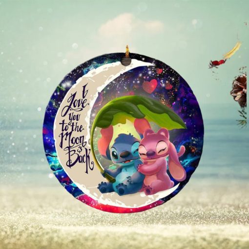 Stitch Angel Love You To The Moon And Back Galaxy Xmas Custom Name Tree Decorations Ornament