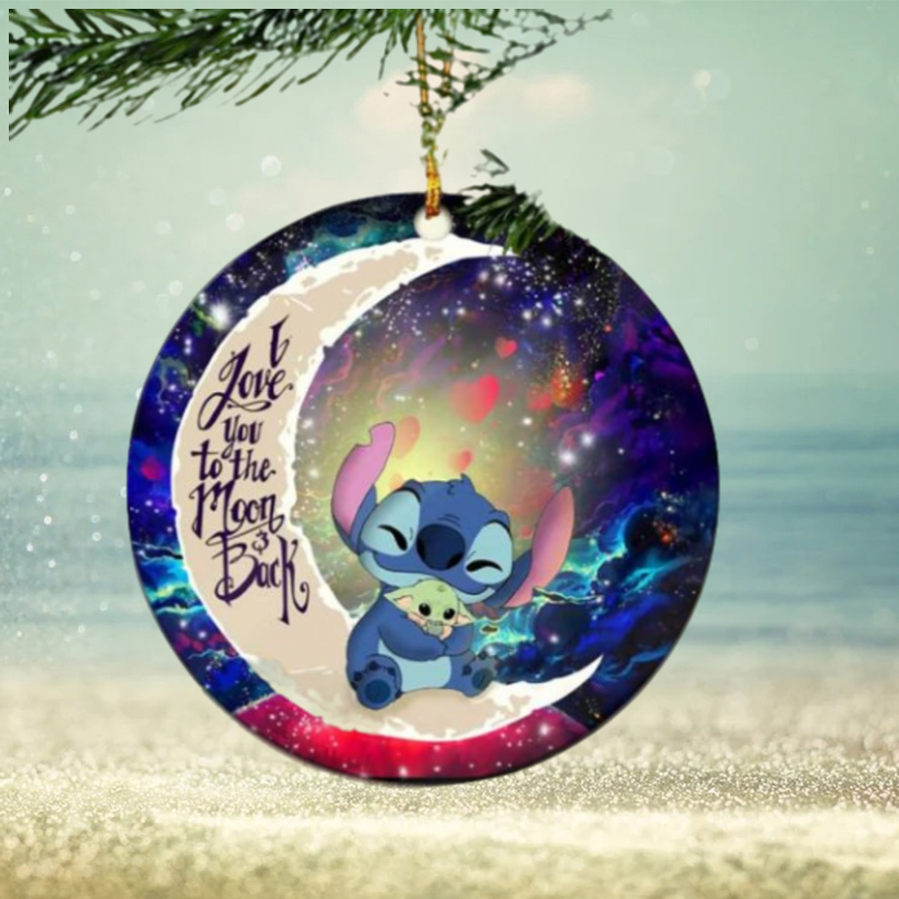 Stitch Hold Baby Yoda Love You To The Moon Galaxy Perfect Gift For Holiday Ornament Stitch Hold Baby Yoda Love You To The Moon Galaxy Perfect Gift For Holiday Ornament