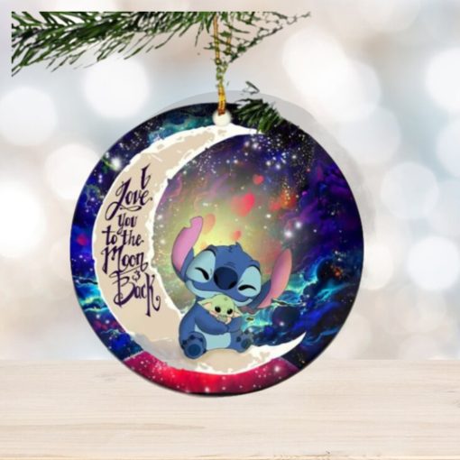 Stitch Hold Baby Yoda Love You To The Moon Galaxy Perfect Gift For Holiday Ornament
