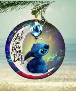 Stitch Love You To The Moon Galaxy Perfect Gift For Holiday Tree Decorations Ornament