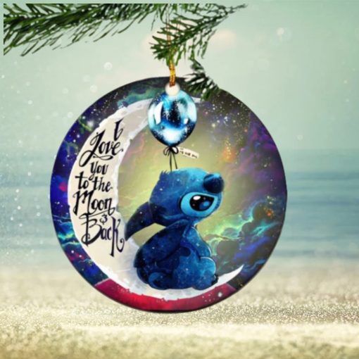 Stitch Love You To The Moon Galaxy Perfect Gift For Holiday Tree Decorations Ornament