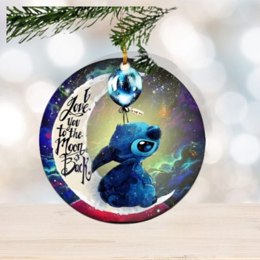 Stitch Love You To The Moon Galaxy Perfect Gift For Holiday Tree Decorations Ornament