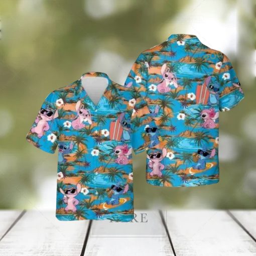 Stitch Pink Hawaiian Shirt