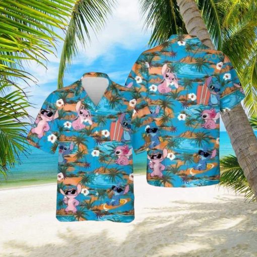 Stitch Pink Hawaiian Shirt