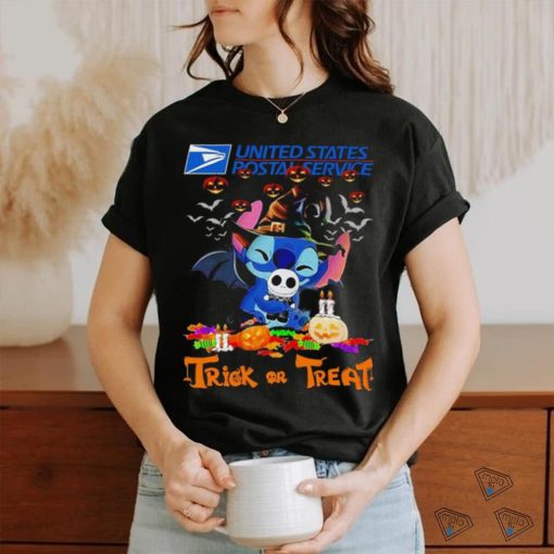 Stitch United States Postal Service trick or treat Halloween tee shirt