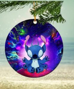 Stitch Yoga Love You To The Moon Galaxy Perfect Gift For Holiday Christmas Tree Gift Unique Ornament