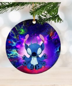 Stitch Yoga Love You To The Moon Galaxy Perfect Gift For Holiday Christmas Tree Gift Unique Ornament