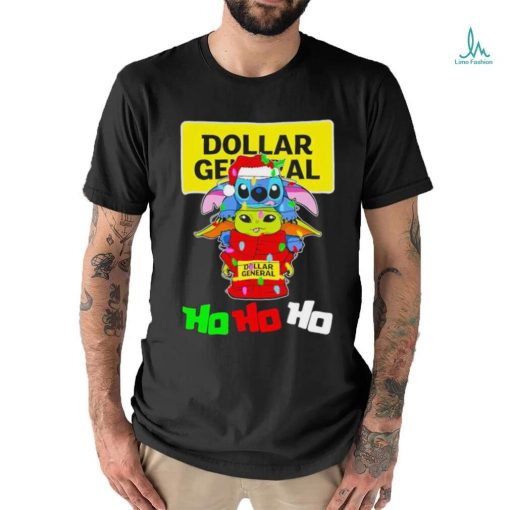 Stitch and baby Yoda Dollar General ho ho ho Christmas shirt
