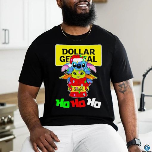 Stitch and baby Yoda Dollar General ho ho ho Christmas shirt