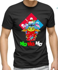 Stitch and baby Yoda Domino’s Pizza ho ho ho Christmas shirt
