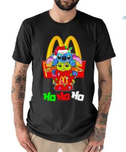 Stitch and baby Yoda Mcdonalds ho ho ho Christmas shirt