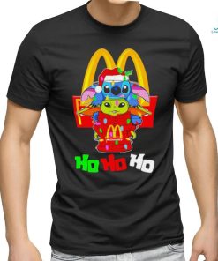 Stitch and baby Yoda Mcdonalds ho ho ho Christmas shirt