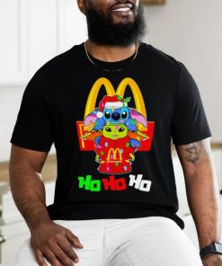 Stitch and baby Yoda Mcdonalds ho ho ho Christmas shirt
