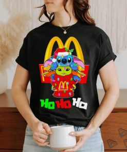 Stitch and baby Yoda Mcdonalds ho ho ho Christmas shirt