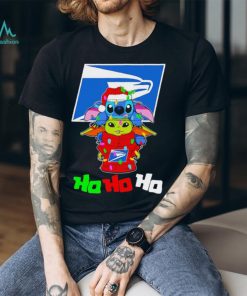 Stitch and baby Yoda USPS ho ho ho Christmas shirt