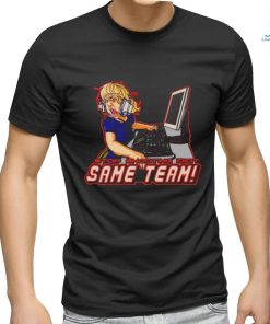 Stop shooting idiot same team shirt
