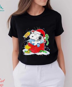 Surprise gift box from Snoopy woodstock Christmas shirt