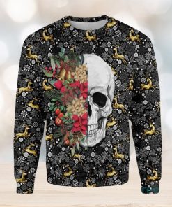 Symmetric Skull And Christmas Ugly Sweater