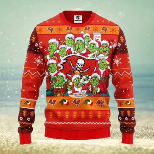 Tampa Bay Buccaneers 12 Grinch Xmas Day Ugly Christmas Sweater For Sport Fans Christmas Gift