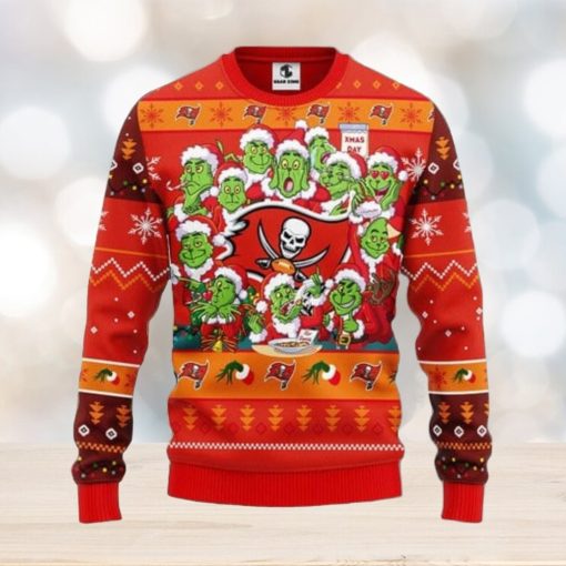 Tampa Bay Buccaneers 12 Grinch Xmas Day Ugly Christmas Sweater For Sport Fans Christmas Gift