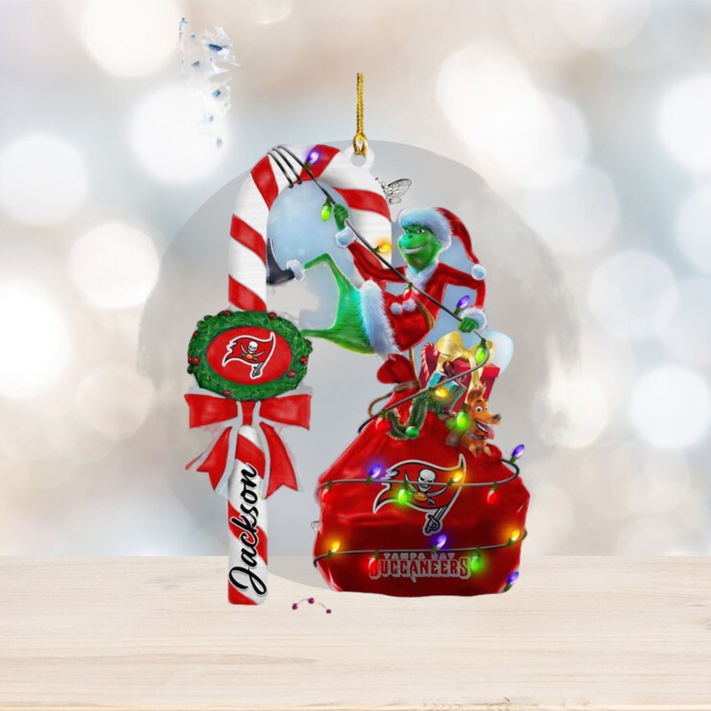 Detroit Lions NFL x Grinch Custom Name Candy Cane Christmas Tree  Decorations Ornament - Binteez