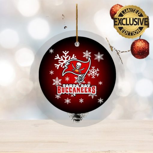 Tampa Bay Buccaneers NFL Merry Xmas Custom Name Tree Decorations Ornament