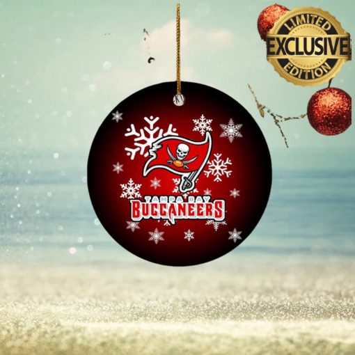 Tampa Bay Buccaneers NFL Merry Xmas Custom Name Tree Decorations Ornament