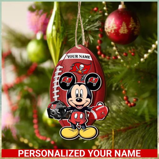 Tampa Bay Buccaneers Personalized Your Name Mickey Mouse And NFL Team Ornament SP161023189ID03